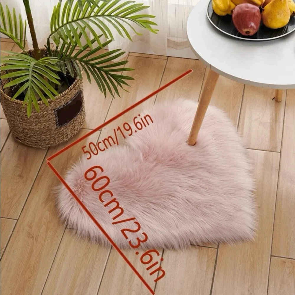 Pink heart rug - Picture 3 of 3